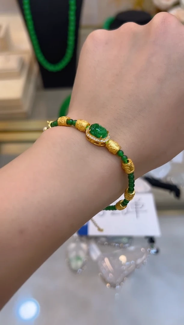 银S925镶嵌手链翡翠多样性团购发一件