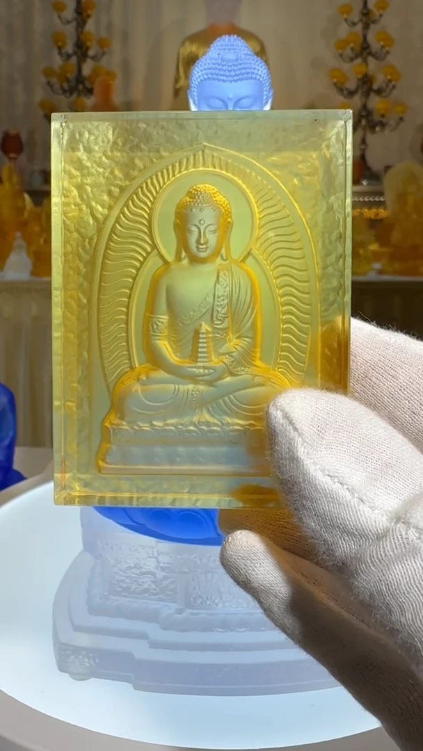 手工艺品琉璃托塔药师佛