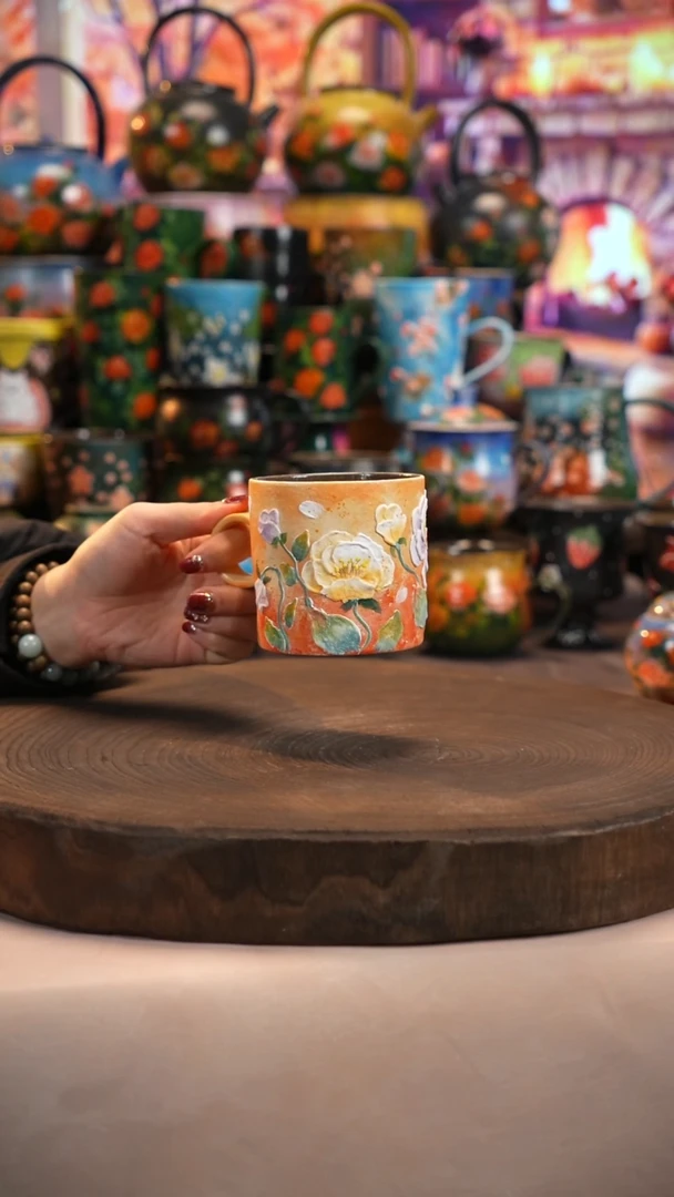 油画   釉下彩   杯子