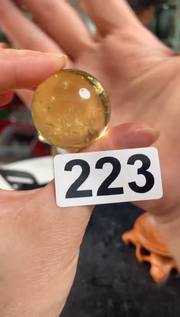 未镶嵌水晶大型摆件（非配饰）黄水晶球223 33M