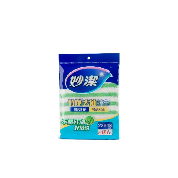 妙洁竹纤去油抹布2+1片装