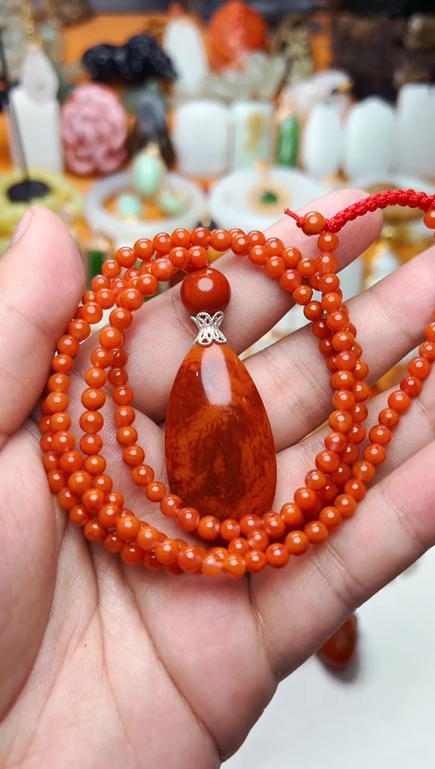 【闪购商品】南红玛瑙颈饰未镶嵌吊坠01