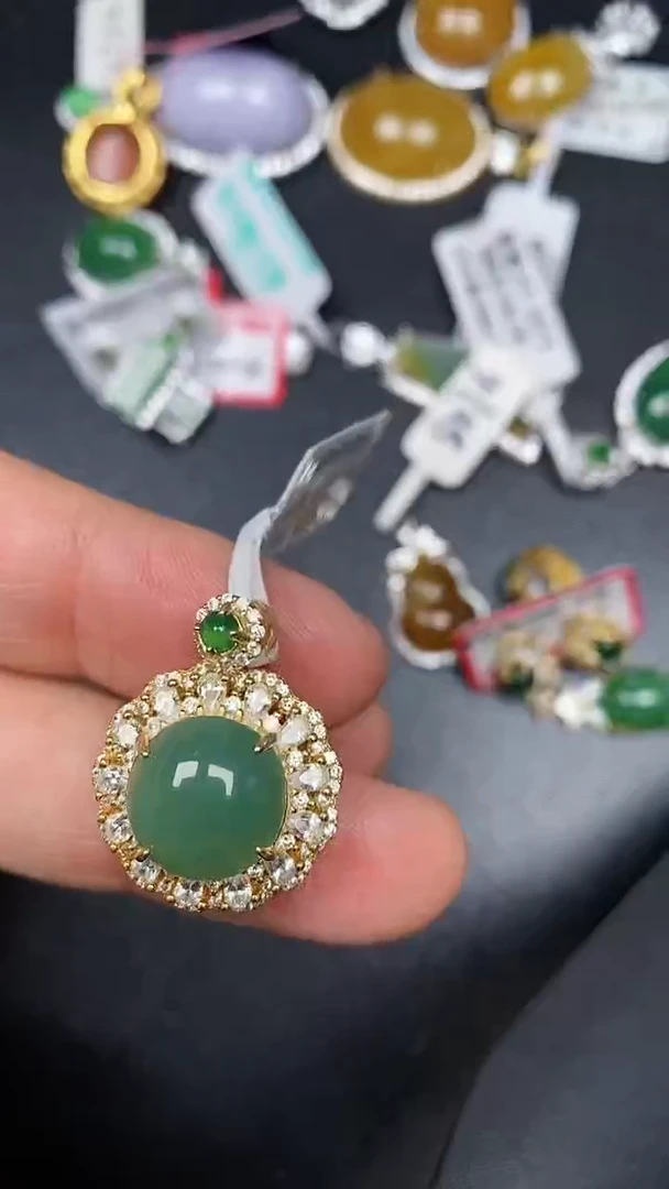 银S925镶嵌戒指翡翠1580