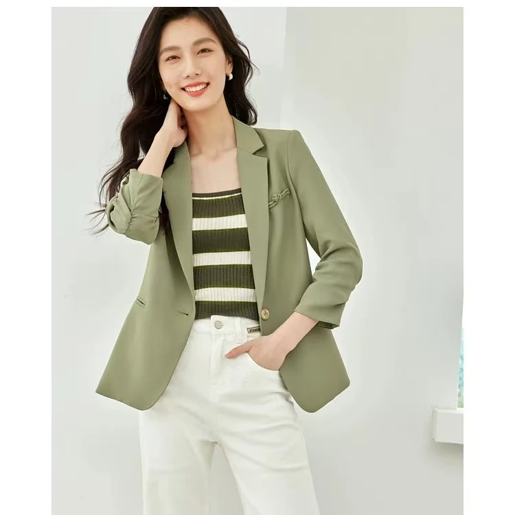 W005设计感显瘦气质时尚休闲百搭夏季西装外套