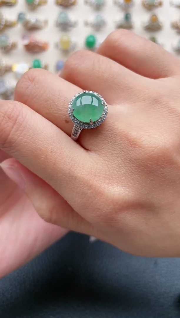 【闪购商品】翡翠戒指银S925镶嵌1111