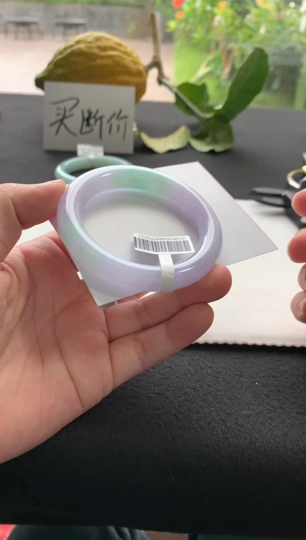 未镶嵌手镯翡翠52圆条买断Y4253