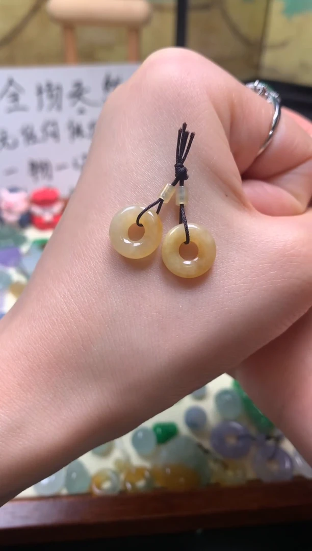 未镶嵌定制翡翠天然缅甸A货翡翠一对