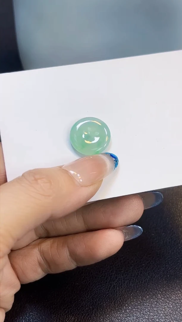 裸石翡翠XG04晴水平安扣15.8*3.5