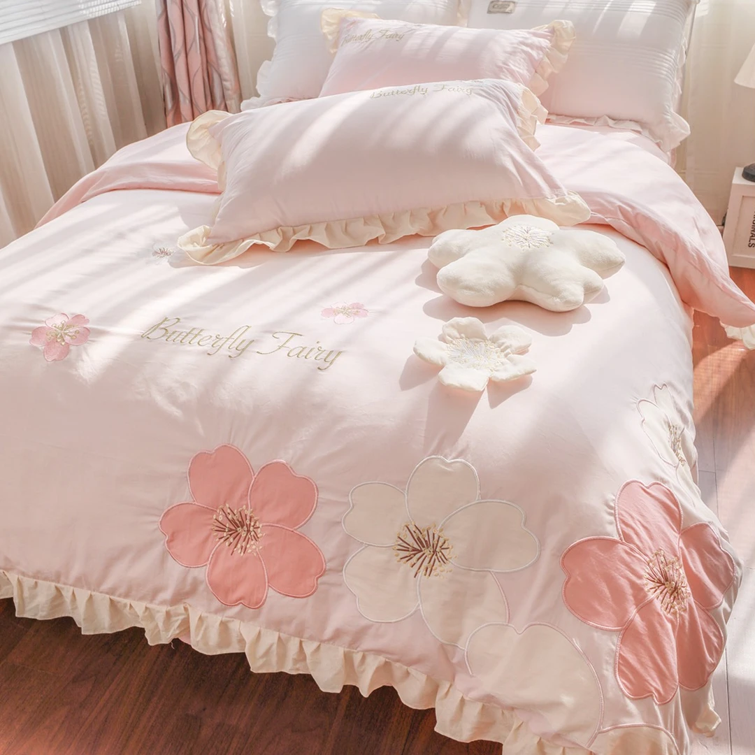 2025春款新品！ 全棉100棉四件套 浪漫樱花 公主风小清新少女心
