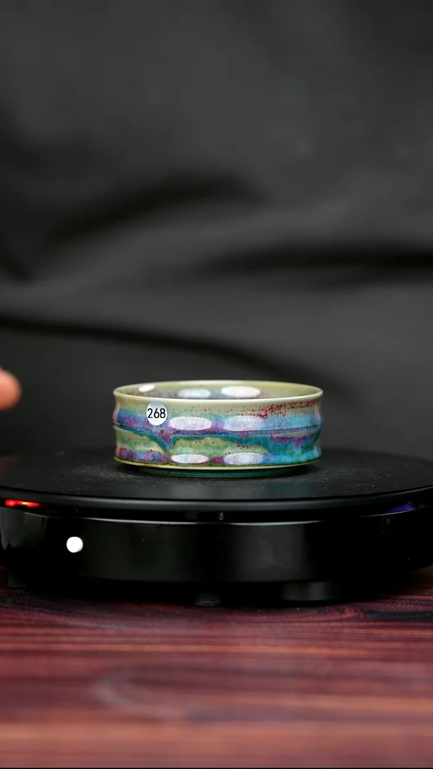 其他钧瓷268#盼龙窑一级品原矿钧瓷竹节普洱杯