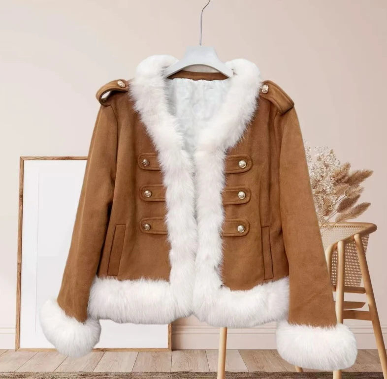 棉服 冬季女短款短外套短款外套拼接秋冬上衣6808