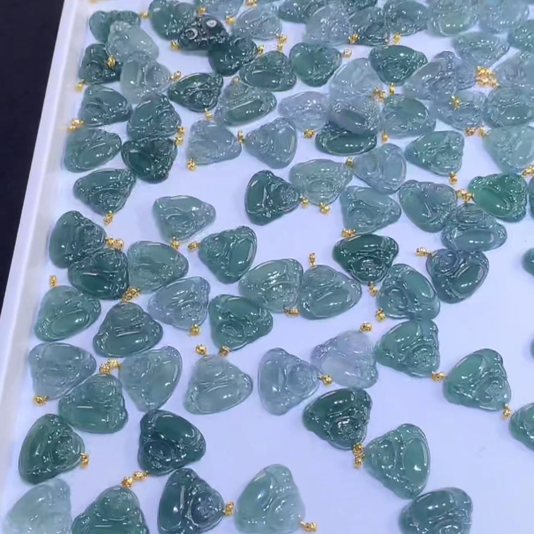 【逍遥】18K天然A货翡翠佛公吊坠*KLMH/45/多样性发/1件