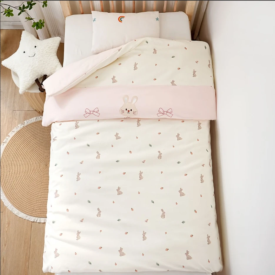 【贝瑞拉子母被】10A抗菌双面针织子母被可脱胆新生儿冬季棉花被