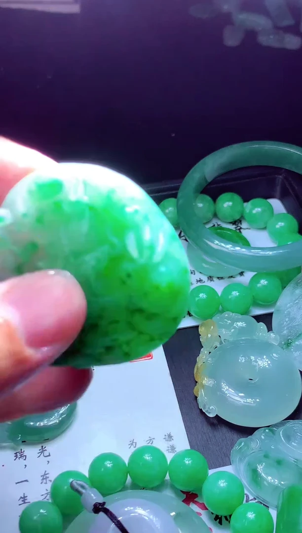 未镶嵌定制翡翠玛*#翡翠毛货定制571796