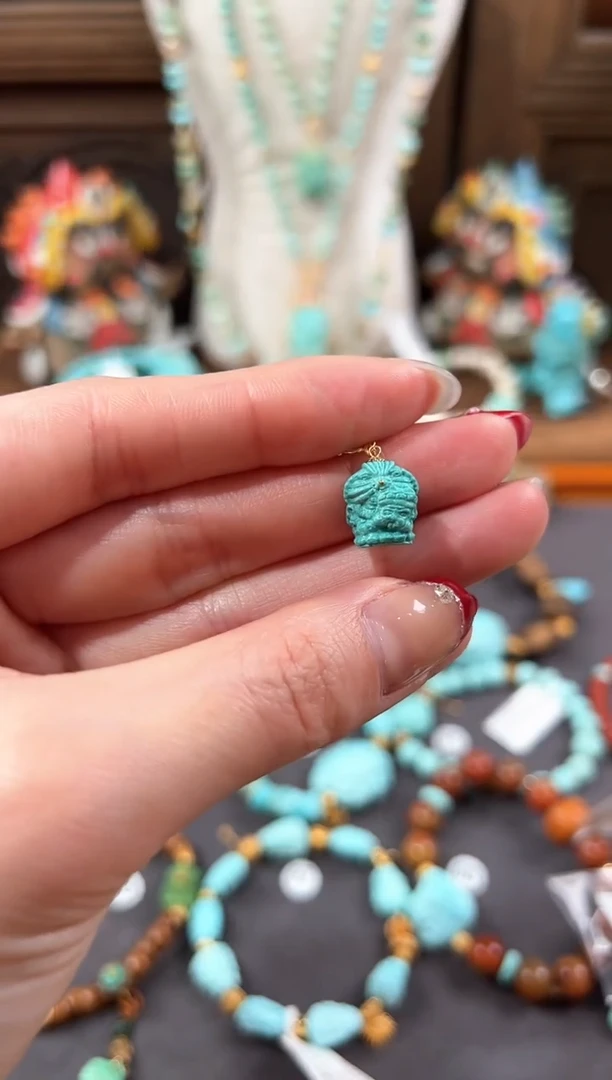 【闪购商品】绿松石提溜18K金镶嵌绿松石提溜