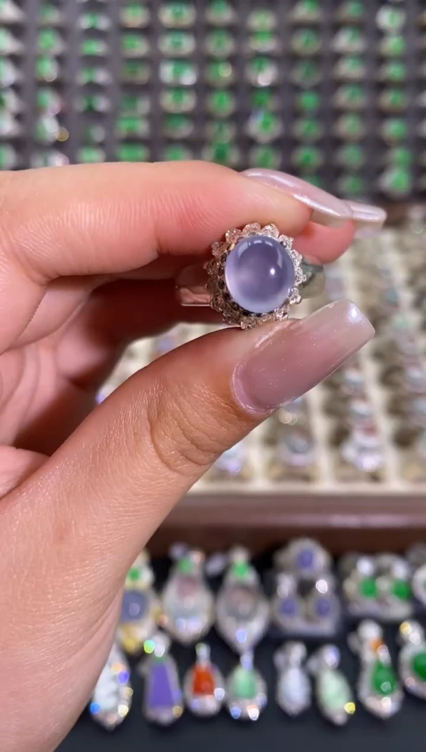 未镶嵌戒指翡翠天然缅甸A货翡翠未镶嵌 粉丝福利