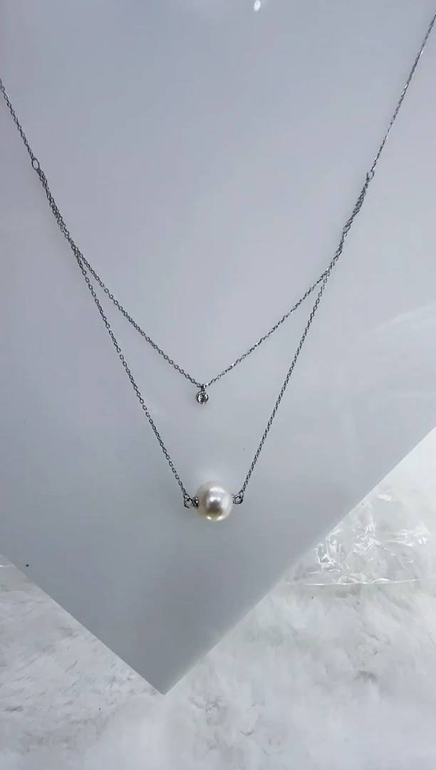 银S925镶嵌淡水珍珠DA珍珠 y170