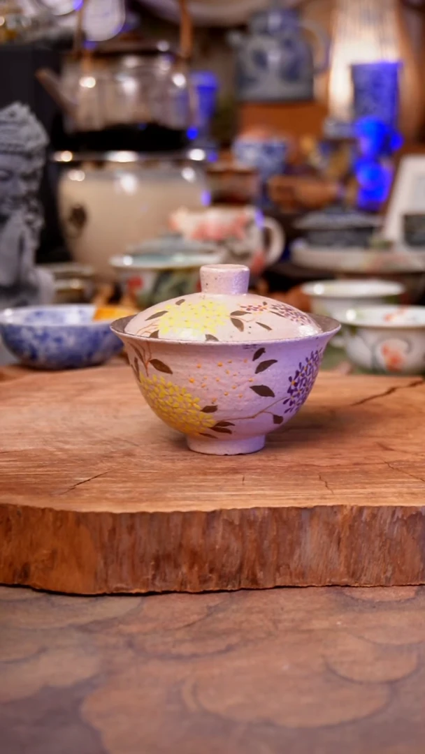 摆件陶绣球花手工手绘手工手绘