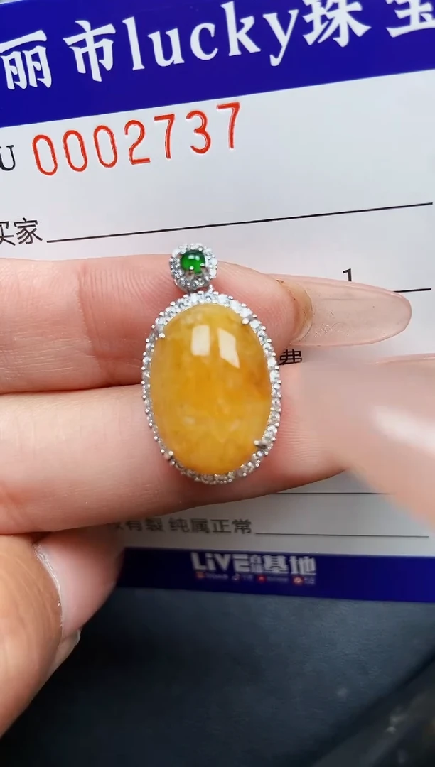 【闪购商品】翡翠颈饰银S925镶嵌2737