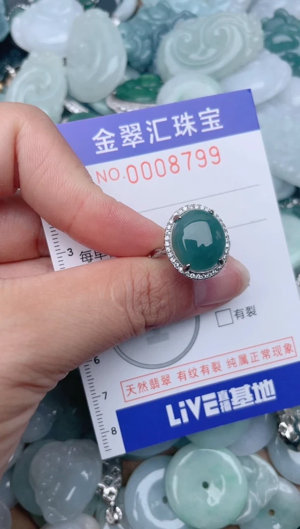 翡翠未镶嵌颈饰8799