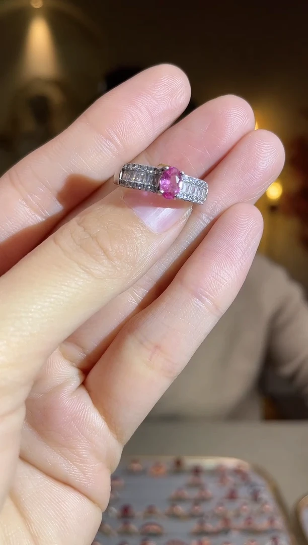 手饰彩色蓝宝石银S925镶嵌手饰