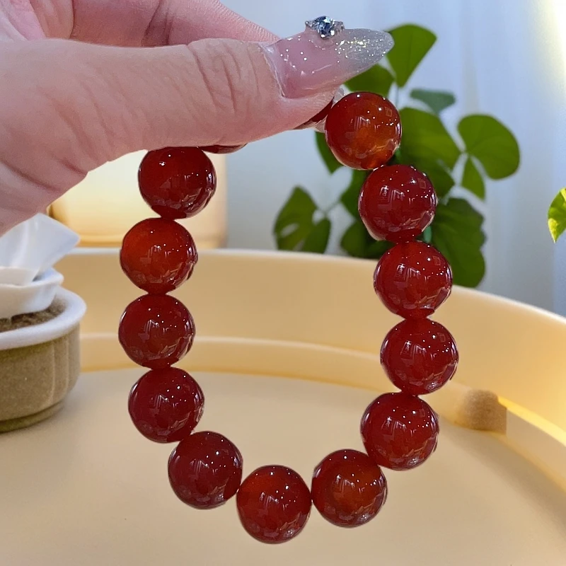 《鸿运当头》正品严选红玛瑙手串卡14大点位男女款多样性发一