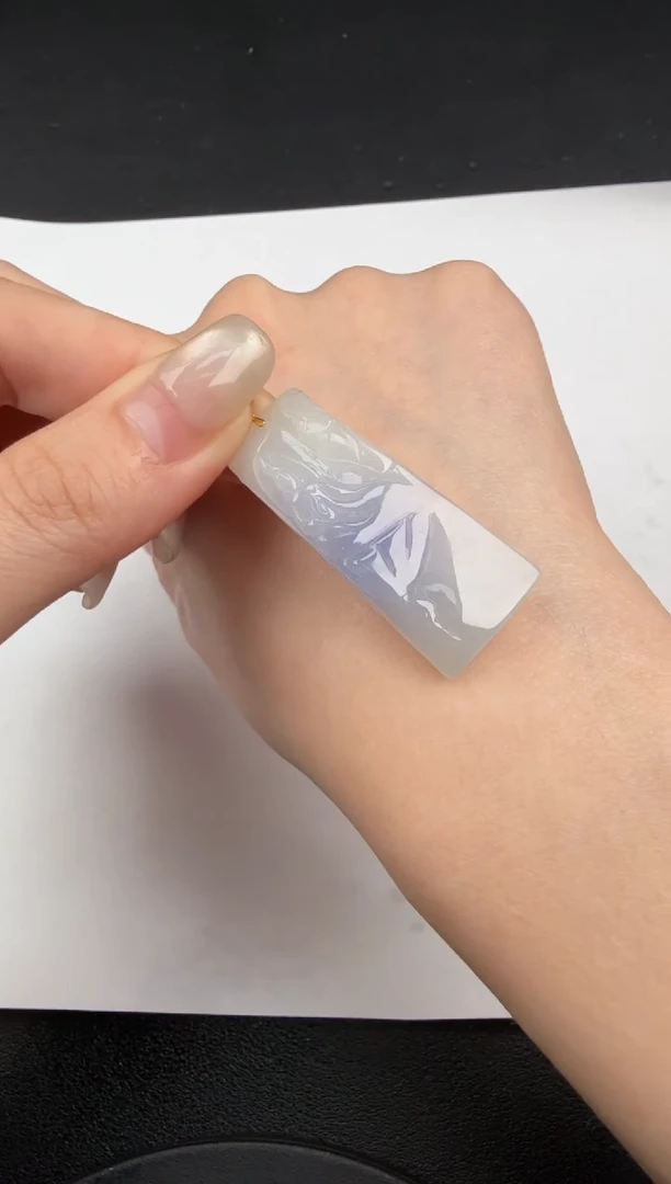 吊坠(不含链)18K金镶嵌翡翠翡翠饰品-123