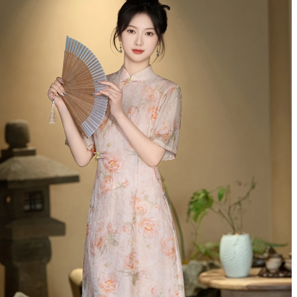 日常旗袍女2025新款春季民国甜美夏季中式改良年轻气质连衣裙淑女