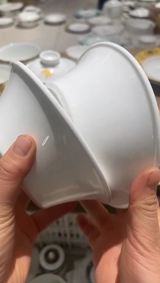 瓷2个6碗白瓷外单隆达