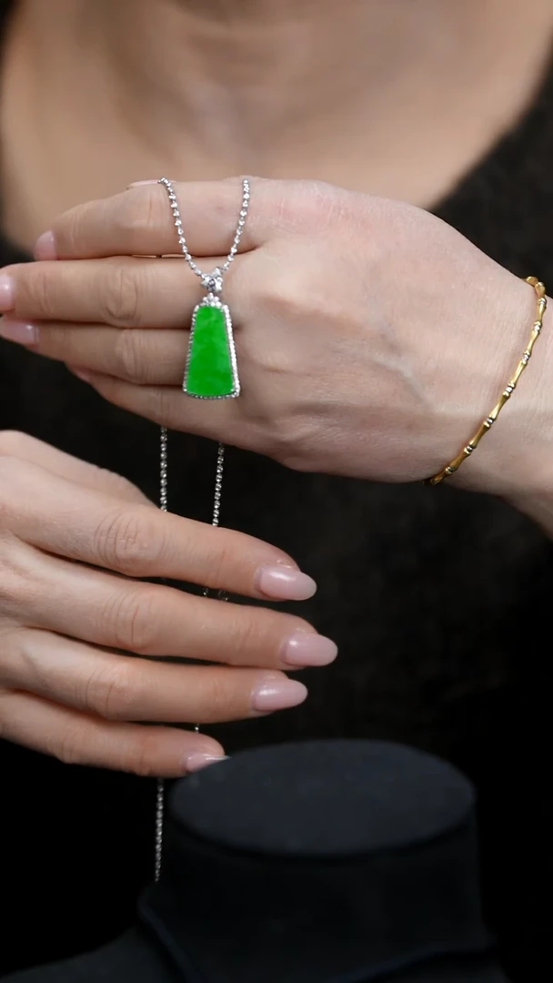 【闪购商品】翡翠颈饰18K金镶嵌颈饰