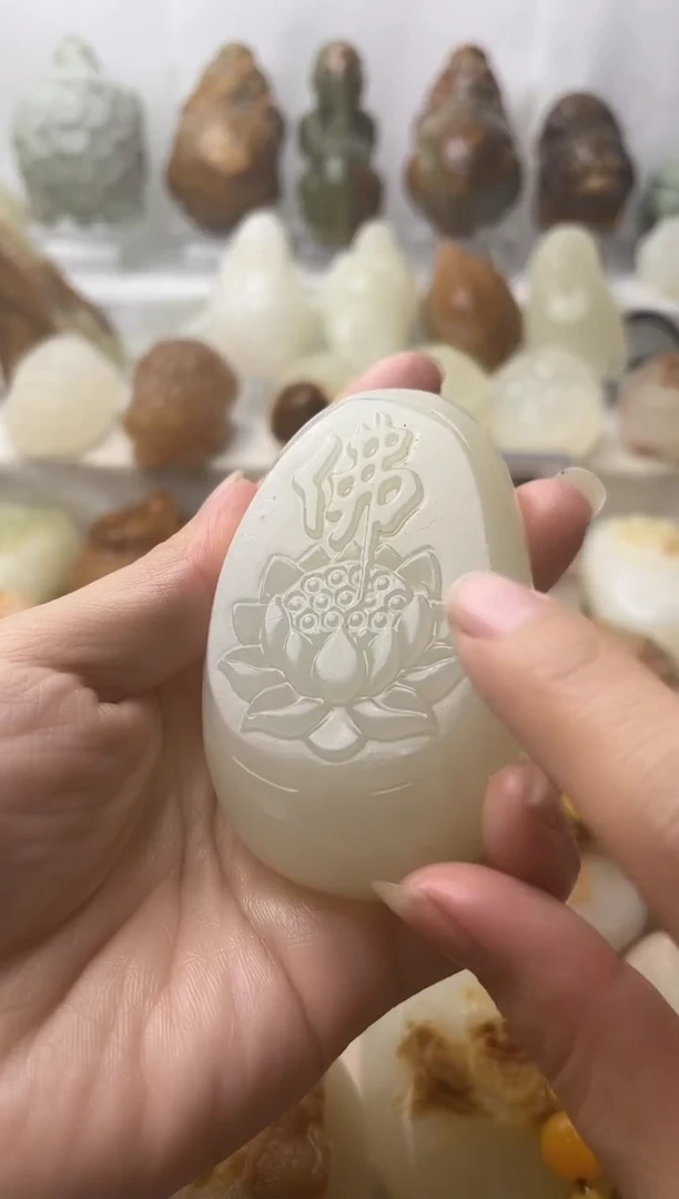 石材方解石棉纹正常不退换莲花