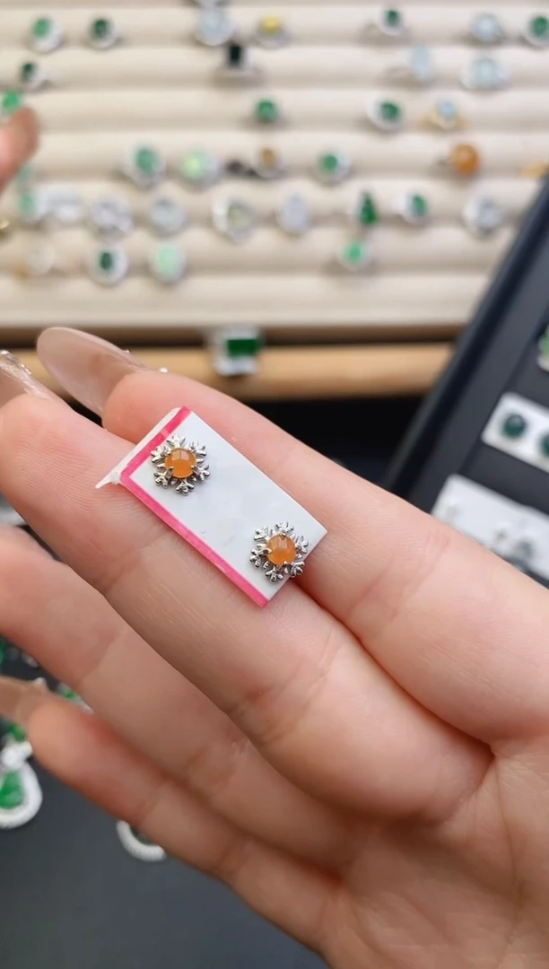 银S925镶嵌戒指翡翠0