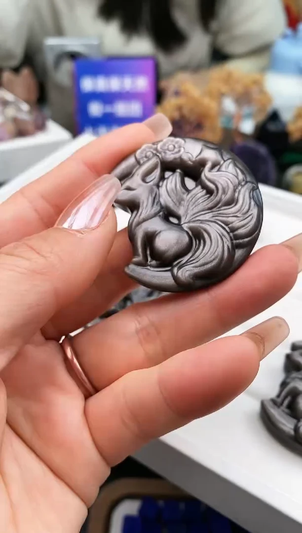 【闪购商品】黑曜岩颈饰未镶嵌55a多样性发其一/1.13/1个