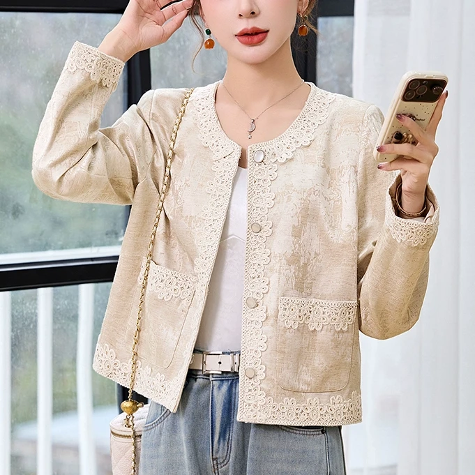 短外套香风外套小香风气质短款时尚编织百搭春秋百搭春季洋气#0Rv