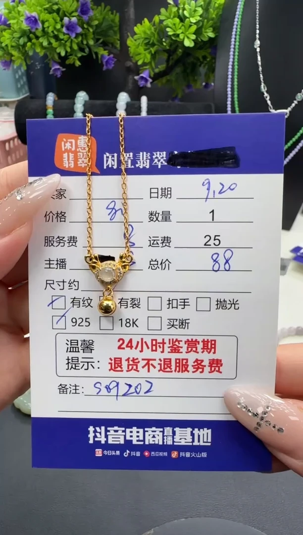 套链银S925镶嵌翡翠翡翠套链