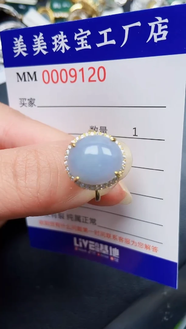 翡翠银S925镶嵌颈饰9120