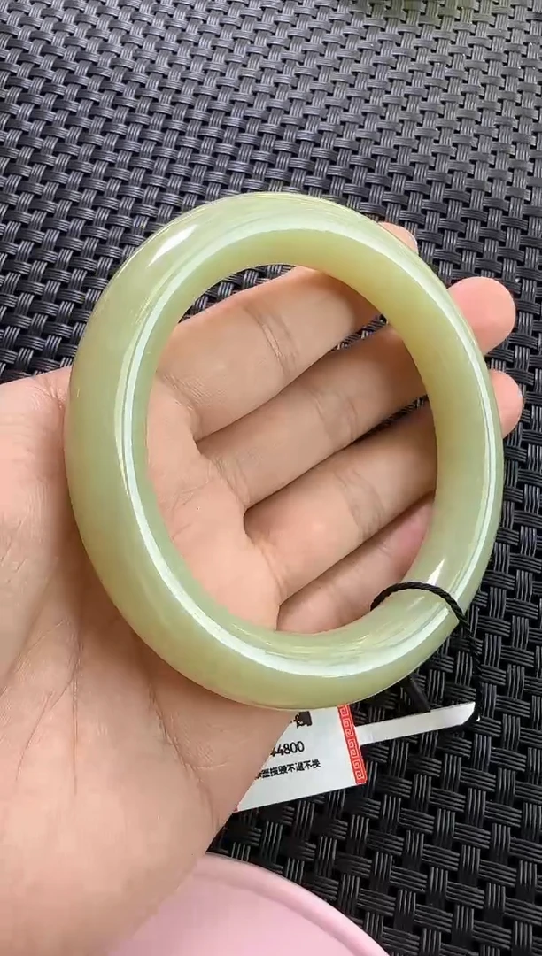 【闪购商品】和田玉手镯未镶嵌新疆和田玉若羌黄口卡57+手镯