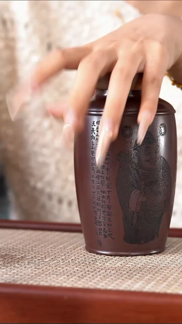 茶杯紫砂木塞子财神