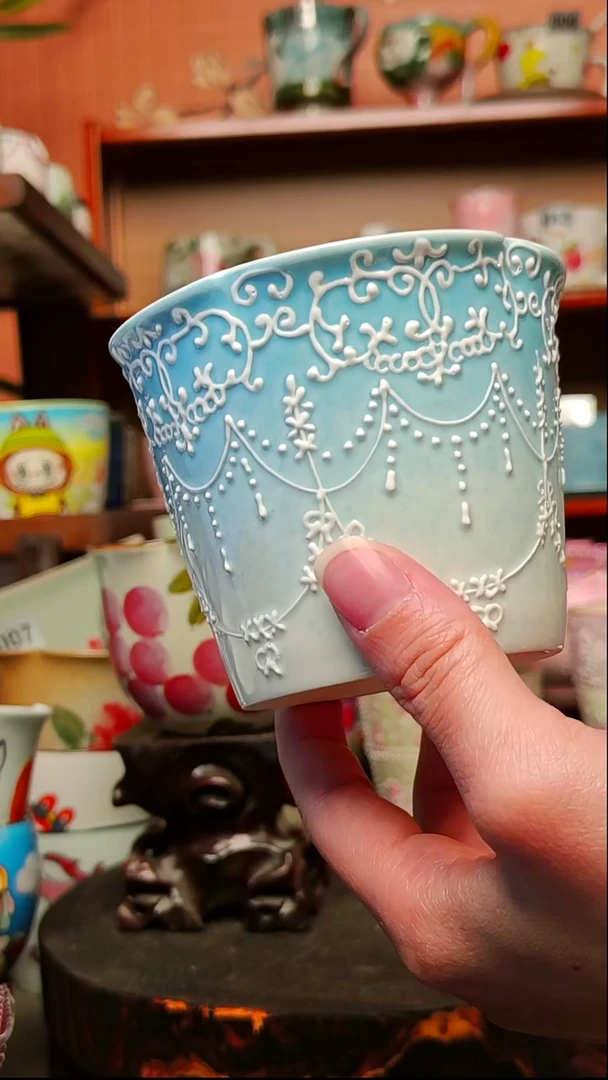 摆件陶景德镇手绘创意陶瓷有瑕