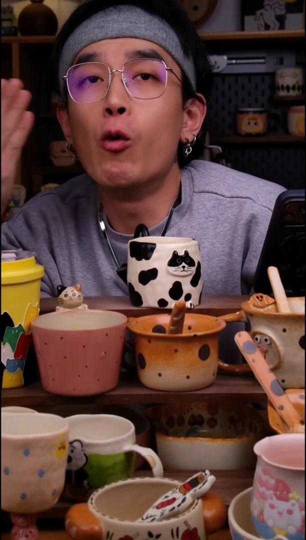 杯子陶景德镇可爱设计师款陶瓷