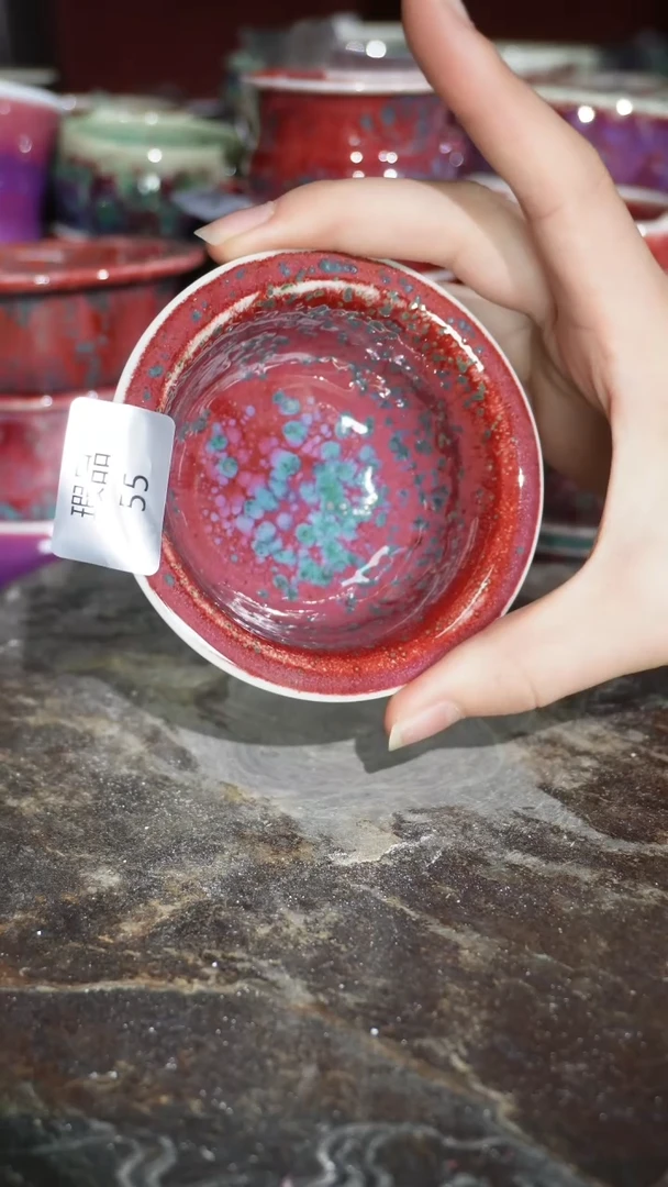 摆件陶精品窑变钧瓷茶器