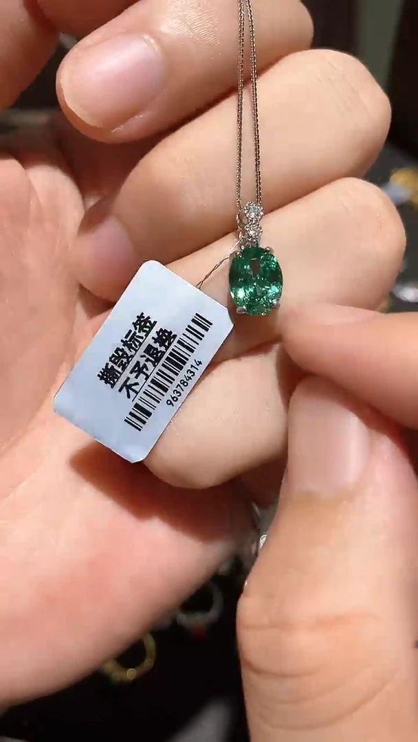 颈饰银S925镶嵌托帕石吊坠