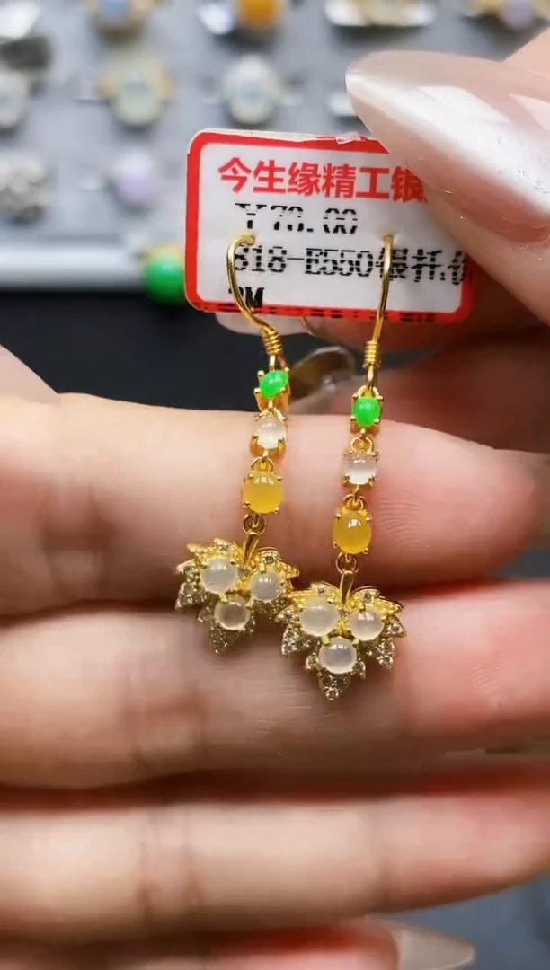 银S925镶嵌戒指翡翠2239