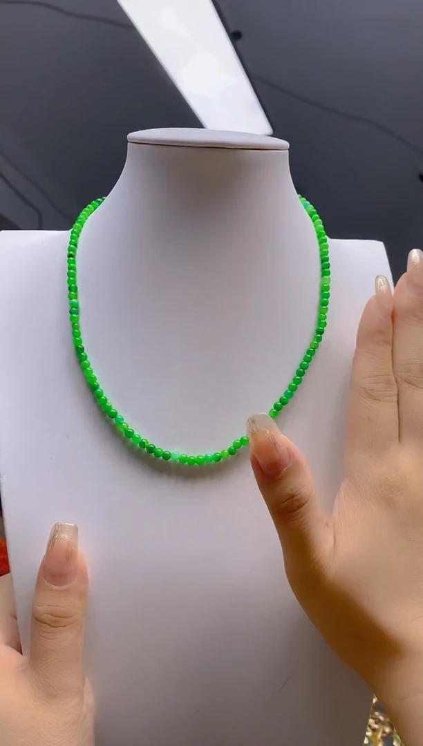 翡翠合金耳饰0177翡翠锁骨链