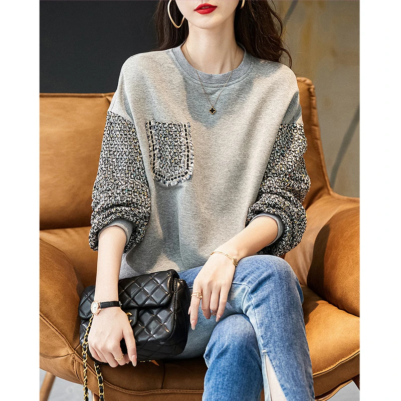 卫衣年新款秋冬时尚洋气设计感小众宽松慵懒风上衣