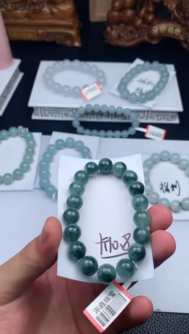 未镶嵌手链翡翠玛*朵手串