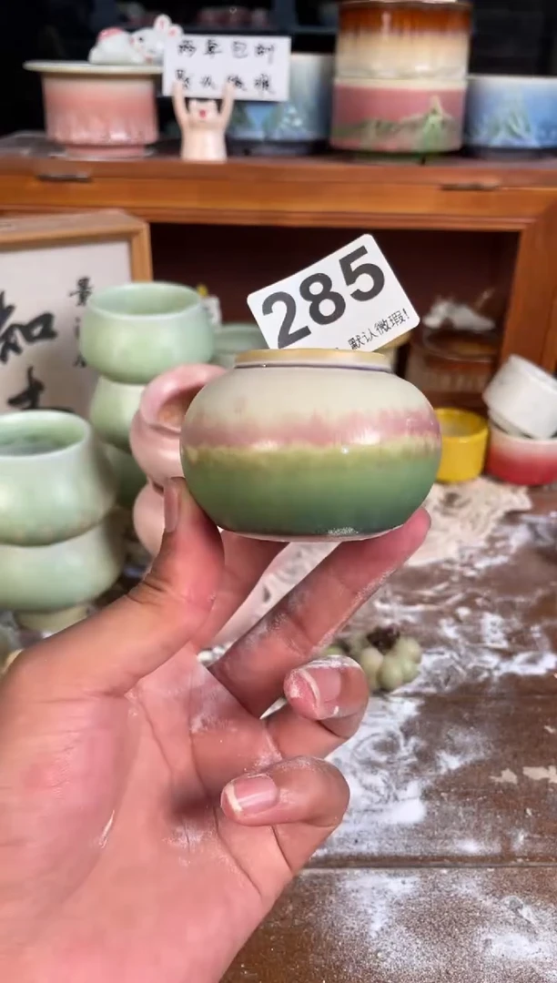 瓷片285知木小芳花盆直播编号