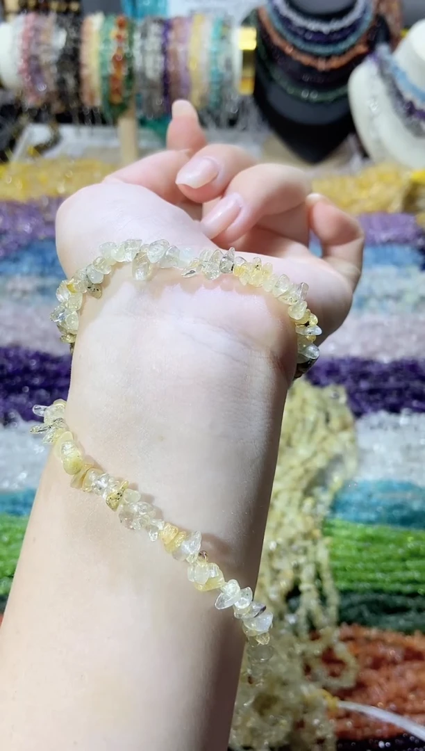 未镶嵌珠宝半成品水晶小金发晶