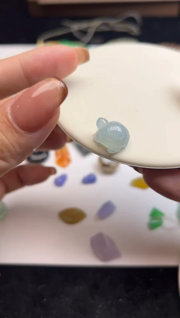 未镶嵌定制翡翠680+68蓝乌龟-xmy073