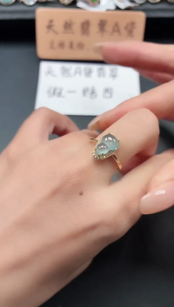 银S925镶嵌戒指翡翠11